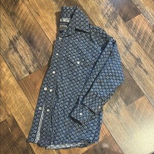 Roughstock Blue Patterned Button-Up Shirt